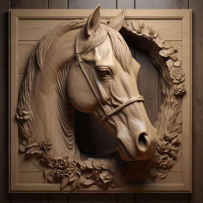 Nature and animals (Horse 1, NATURE_2193) 3D models for cnc